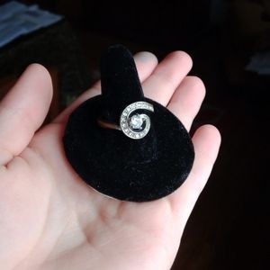 Cute silver spiral ring